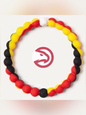 LOKAI Red Yellow Black Atlanta Hawks NBA Game Day Bangle Bracelet Y2K Fall